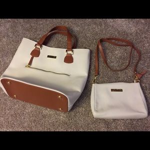 JOY & IMAN Alexandria Leather Tote and Crossbody